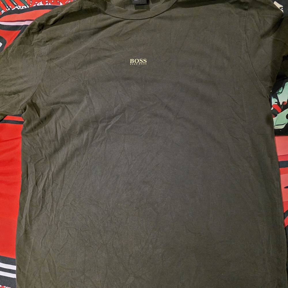 Boss Men's Dark Green Short Sleeve Tee